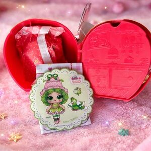 Lime Chiffon Doll with Pink Heart Case